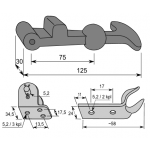 KUMIHAKA 120MM METALLIOSINEEN 2 KPL