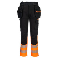 HOUSUT PORTWEST DX457 MUSTA/HUOMIO-ORANSSI