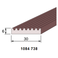 PORRASLISTA 30X6 MM MUSTA