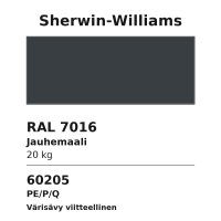JAUHEMAALI SHERWIN-WILLIAMS RAL7016 PE/P/Q 20KG