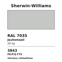 JAUHEMAALI SHERWIN-WILLIAMS RAL7035 PE/P/Q FTX 20