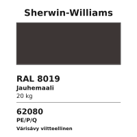 JAUHEMAALI SHERWIN-WILLIAMS RAL8019 PE/P/Q 20KG