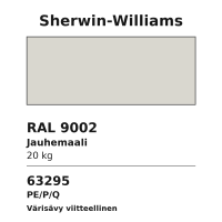 JAUHEMAALI SHERWIN-WILLIAMS RAL9002 PE/P/Q 20KG