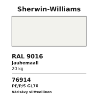 JAUHEMAALI SHERWIN-WILLIAMS RAL9016 PE/P/Q GL70 20KG