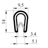 REUNASUOJALISTA 14MM MUSTA