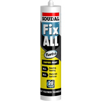 SOUDAL FIX ALL TURBO LIIMA- JA TIIVISTEMASSA VALKOINEN 290ML